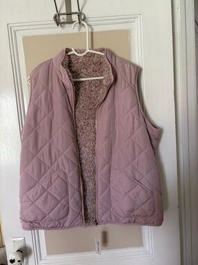 Maurices Quilted Vest in Dusty Pink